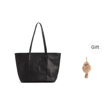 COCOEVA Top Grain Cow Leather Crossbody Shoulder Bags Large Size Women's Black/Dark Coffee