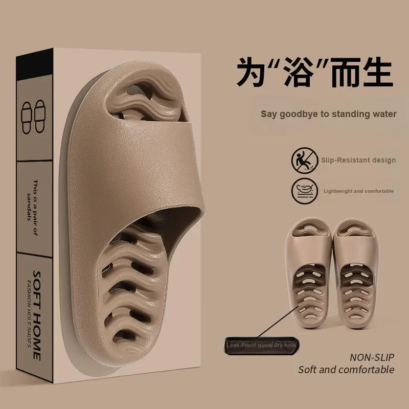 Foot Recreation Summer Comfortable Quiet Fishbone Slip Resistant Odor Resistant Comfortable Home Slippers-18