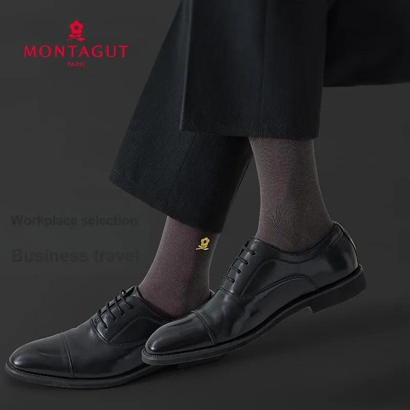 Montagut Knee High Socks Men's Gift Box Of 6 Doubles-14
