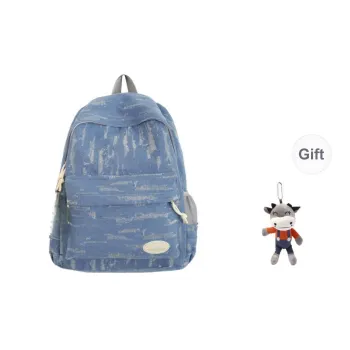 URBAN FOREST Nylon Backpack Unisex Blue/Dark Blue/Black