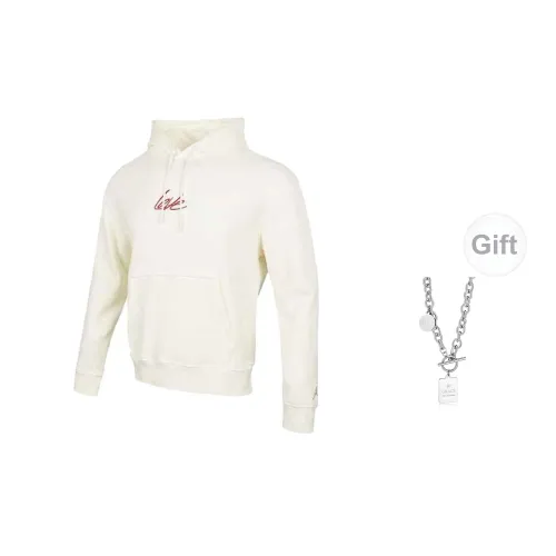 Jordan Sweatshirts Unisex Sail White+Comes With Necklace