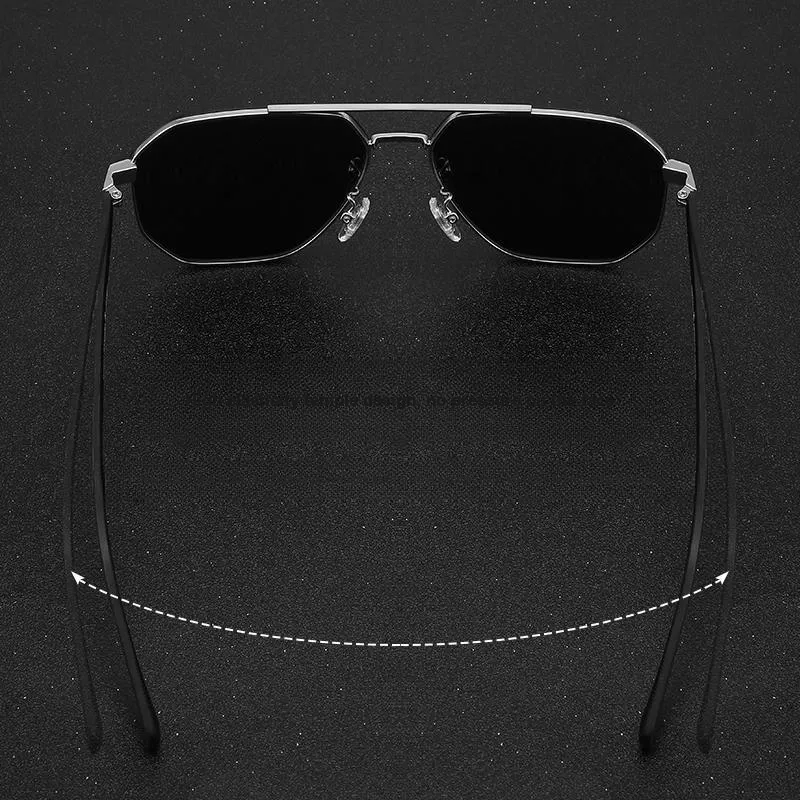 VIRDEN AERMAN Alloy Aviator Sunglasses Unisex Black-13
