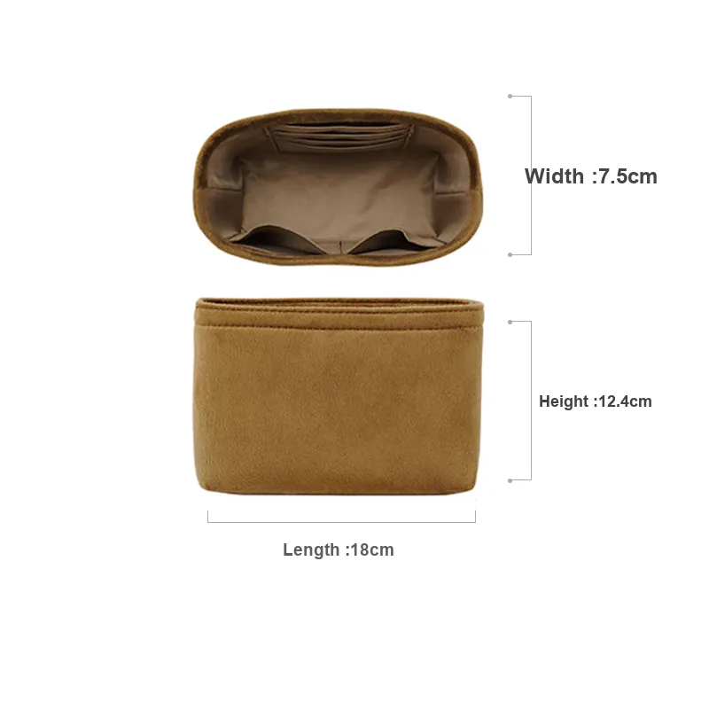 GUYI Nylon Shoulder Strap, Liner, Storage Bag, Medium Bag Lining Bag, Accessory Women's Brown-3