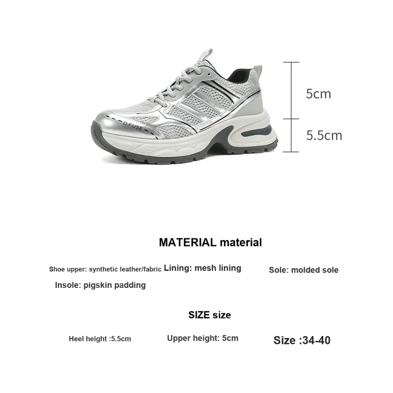 D FUSE SCANDINAVIA Cushioning, Slip Resistant, And Abrasion Resistant Low Top Chunky Sneakers Women's-6