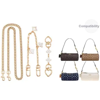 Ingenuity Handmade Metal Alloy Bag Strap Women's Gold Tone