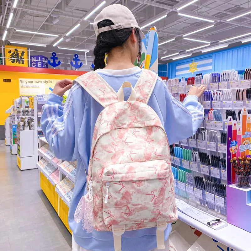 WICKBUEN Nylon Backpack Regular Unisex Black/Pink/Purple/Blue/Burgundy-18