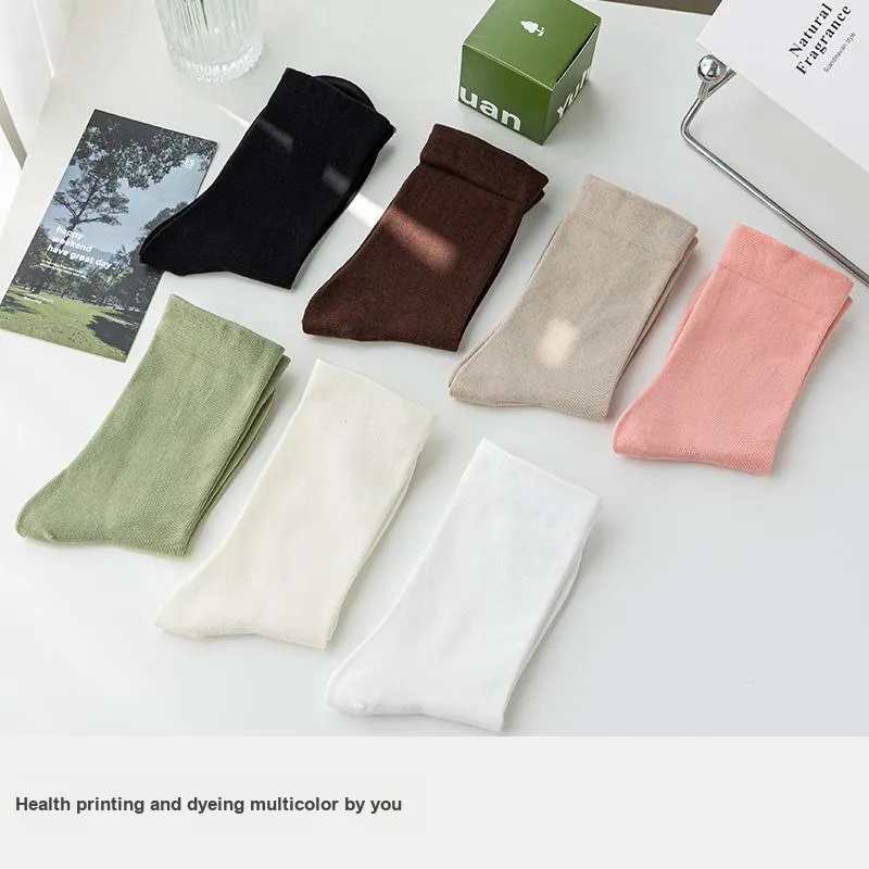 Lan Miao Mid Calf Socks Women's Shopping Bag 5 Pack-6