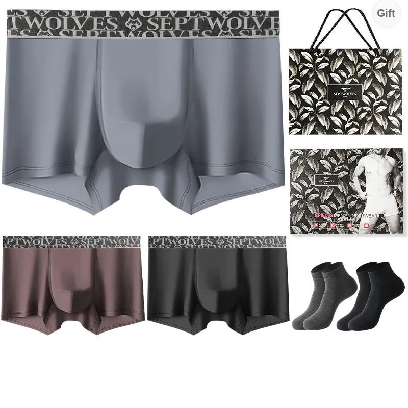 SEPTWOLVES Boxer Shorts Men's Gift Box Set+Shopping Bag-22