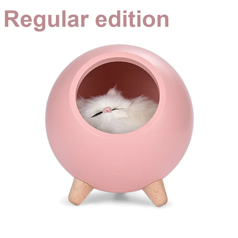 XZAN Cute Cat Bedside Companion Lamp With USB Charging, Touch Controlled Ambient Light, Creative Accessory-3