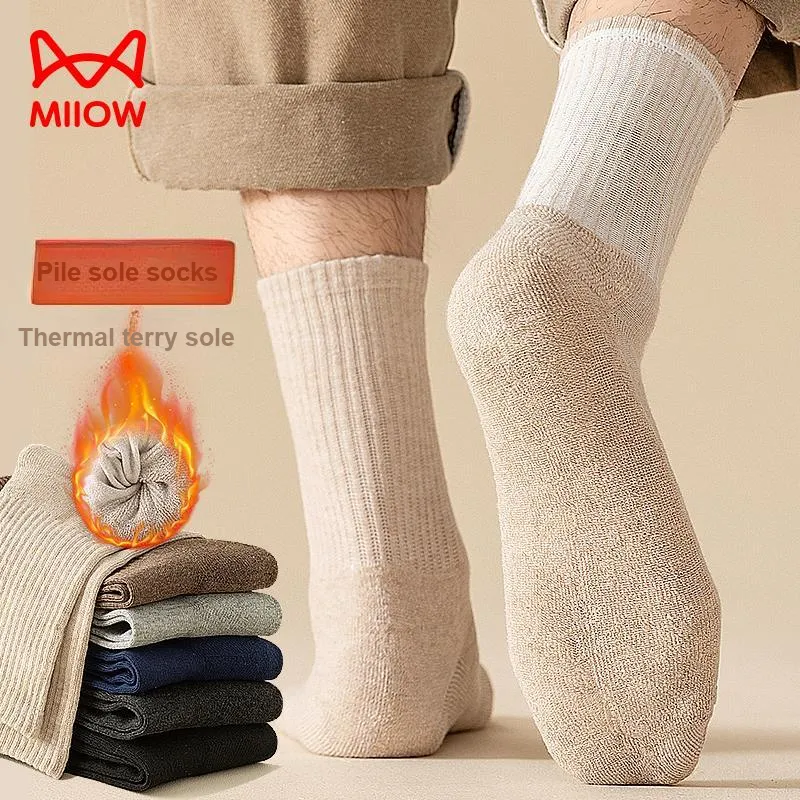 MIIOW Crew Socks For Fall And Winter Men's Combo Set-3