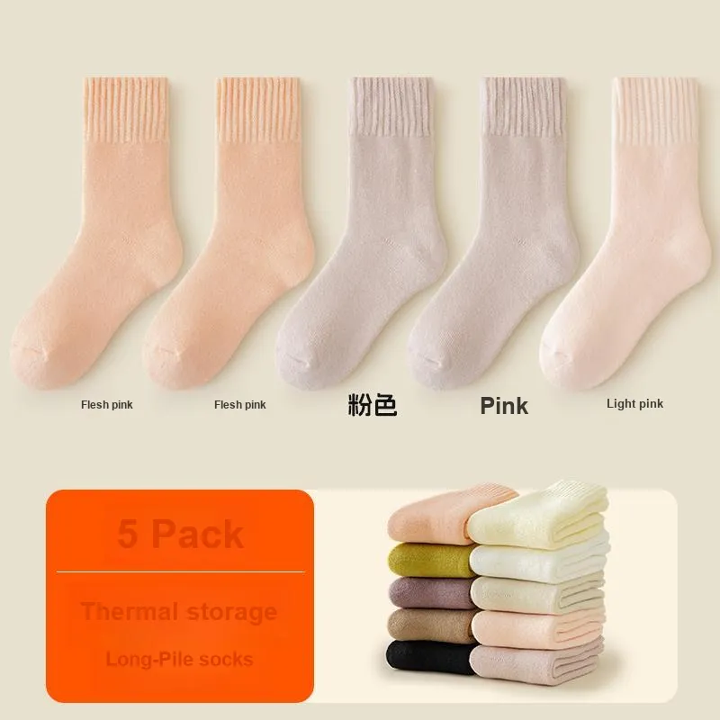 H YXIANG Mid Calf Socks Women's Combo Set-31