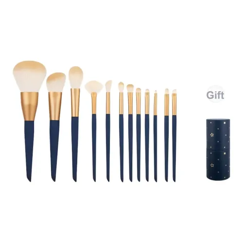 YUMOYUAN 12 шт Starry Motion Набор одежды с кистями для макияжа Loose Пудра Румяна Полный комплект Мягкие щетинки Инструменты для красоты Щетка