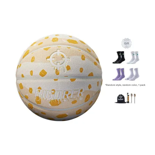 RIGORER Cheese Milk Tea Jelly Series PU Basketball White Orange Size 7 Training Unisex