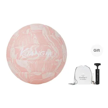 Kuangmi Size 5 Ball Soccer PU Machine Stitched Soccer Ball Unisex Pink