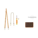 Smaller Bag Crossbody Modified Set[Cow Leather Shoulder Strap+40cm Copper Decorative Chain]with Modified Accessories Included
