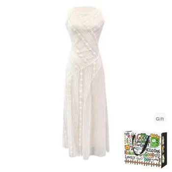 HAPG Sleeveless Dresses Women's Beige Shopping Bag