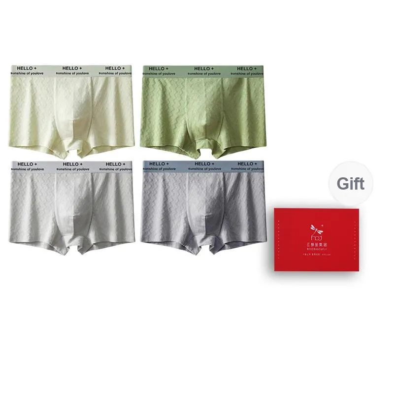 RED DRAGONFLY Cotton Panties Men's 4 Pack Gift Box Set-7