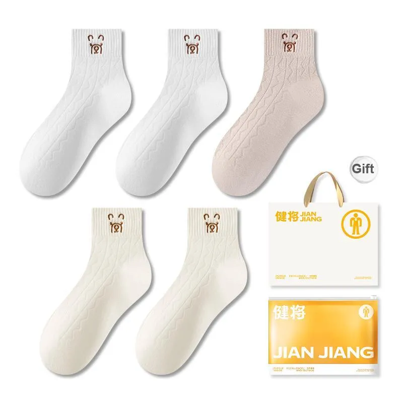 Master Mid Calf Socks Women's Shopping Bag 5 Pack-10