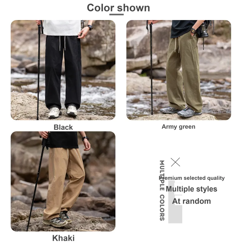 WOOD SOON Japanese Style Versatile Trendy Brand 100% Cotton Cargo Pants Unisex-2