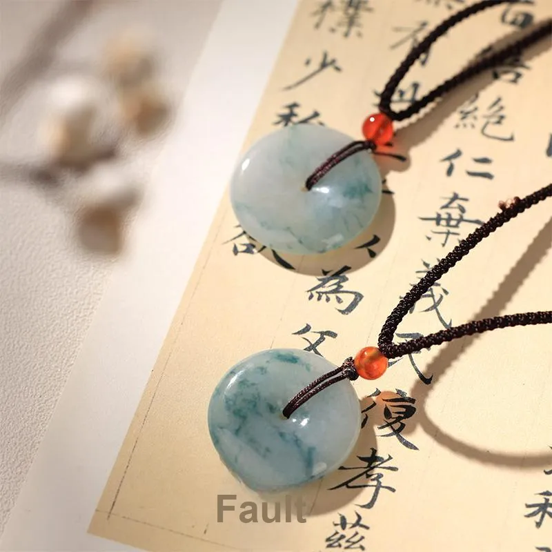 Clear Snow Glutinous Jade Jadeite Necklaces Unisex-5