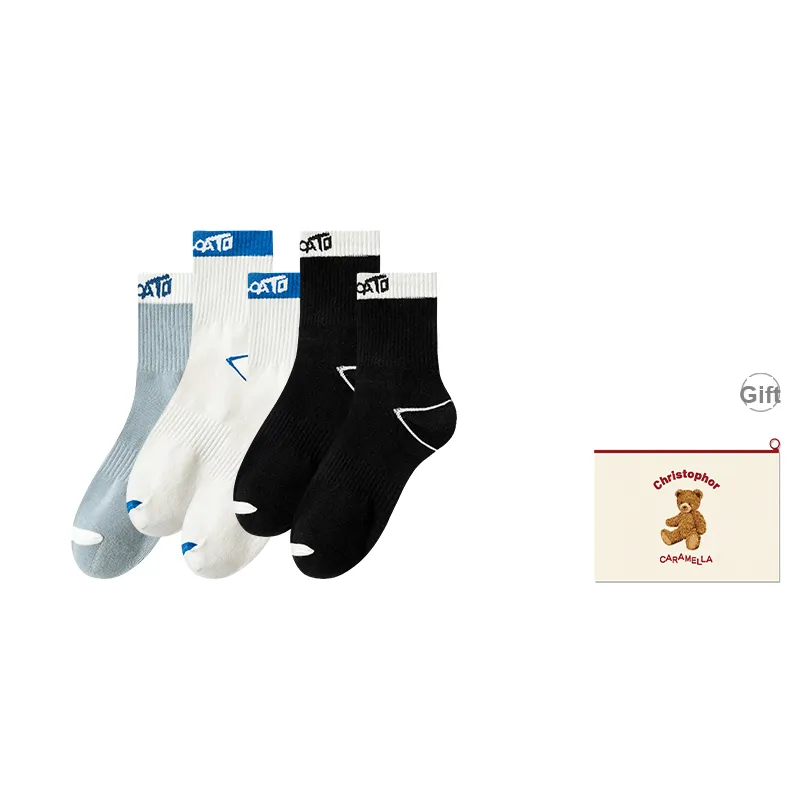 Caramella Mid Calf Socks Men's Shopping Bag Combo Set-11