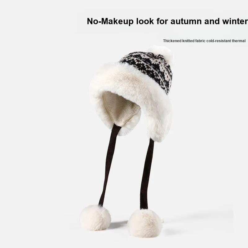 Shizhu Thickened Hoods & Plush Hats Women's-4