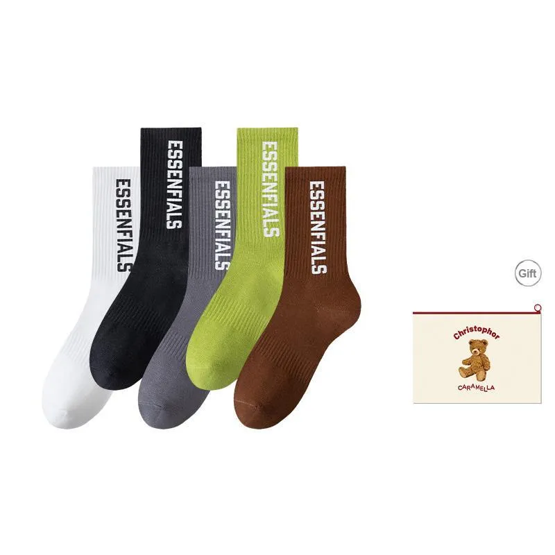 Caramella Mid Calf Socks Unisex Shopping Bag Combo-17
