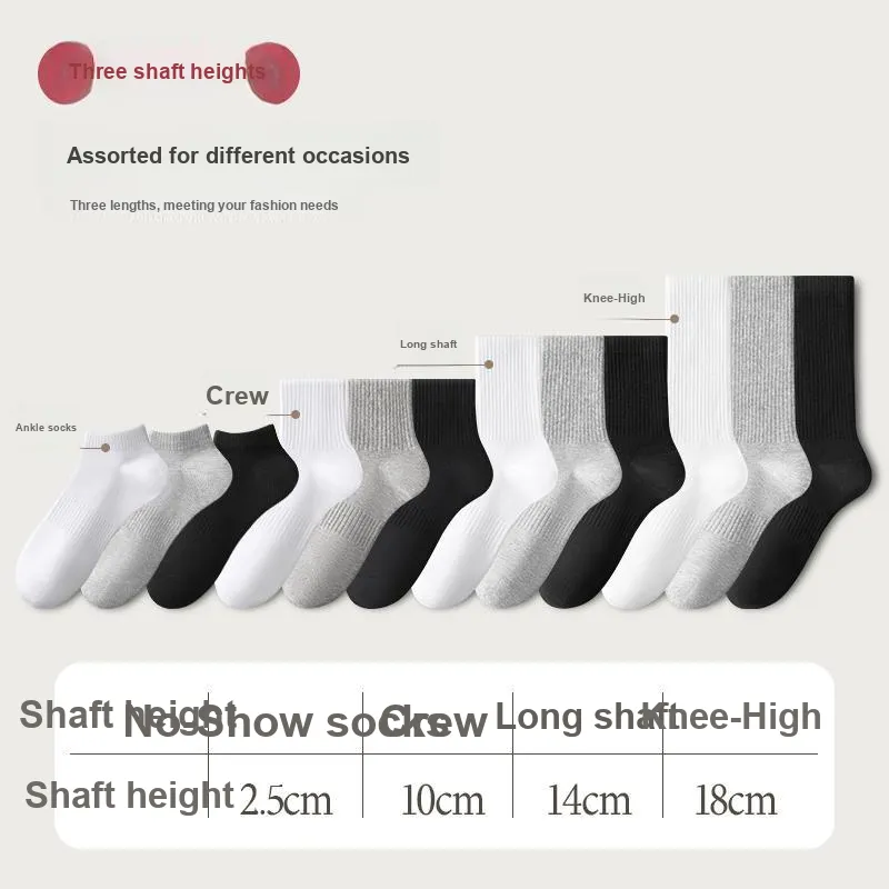 H YXIANG Mid Calf Socks Men's Box 3 Pack-15