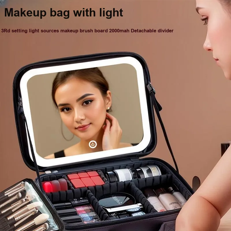 THE THREE SHEEP Fashion Appearance Best Selling Makeup Case With Light-2