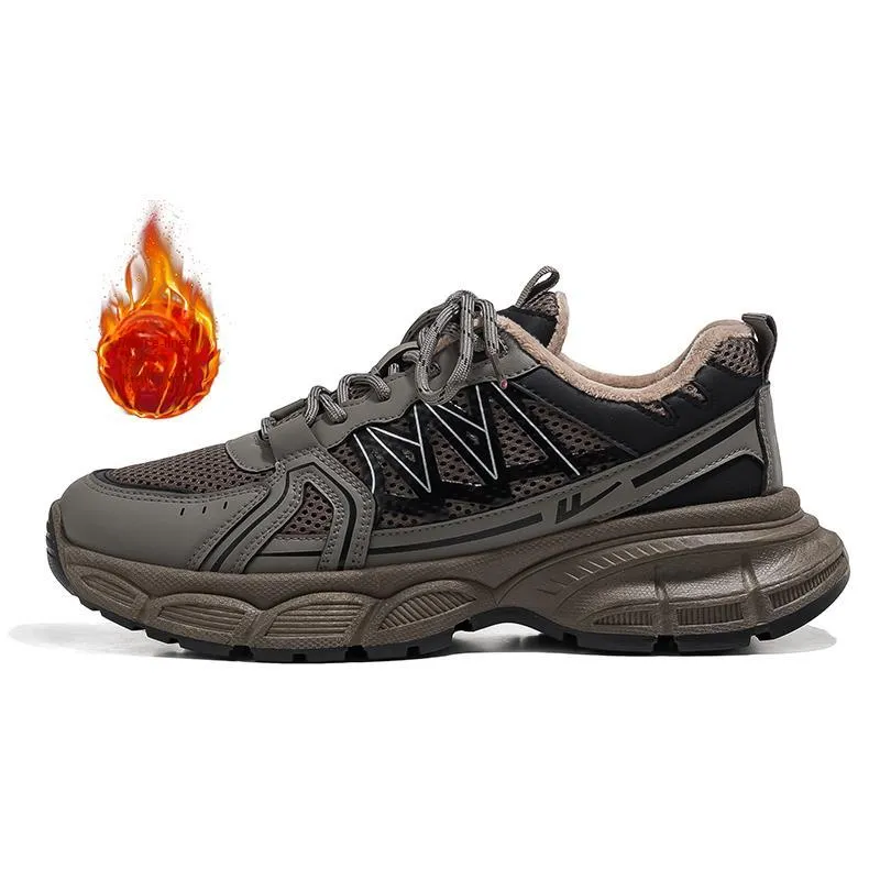 Warrior Low Top Chunky Sneakers Men's Light Khaki Black-0