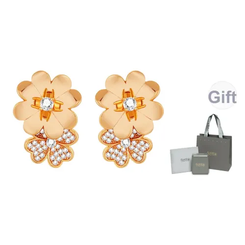 YPYN Alloy Stud Earrings Women's Rose Gold YPYN Сплав Серьги-гвоздики Женские Розовое Золото