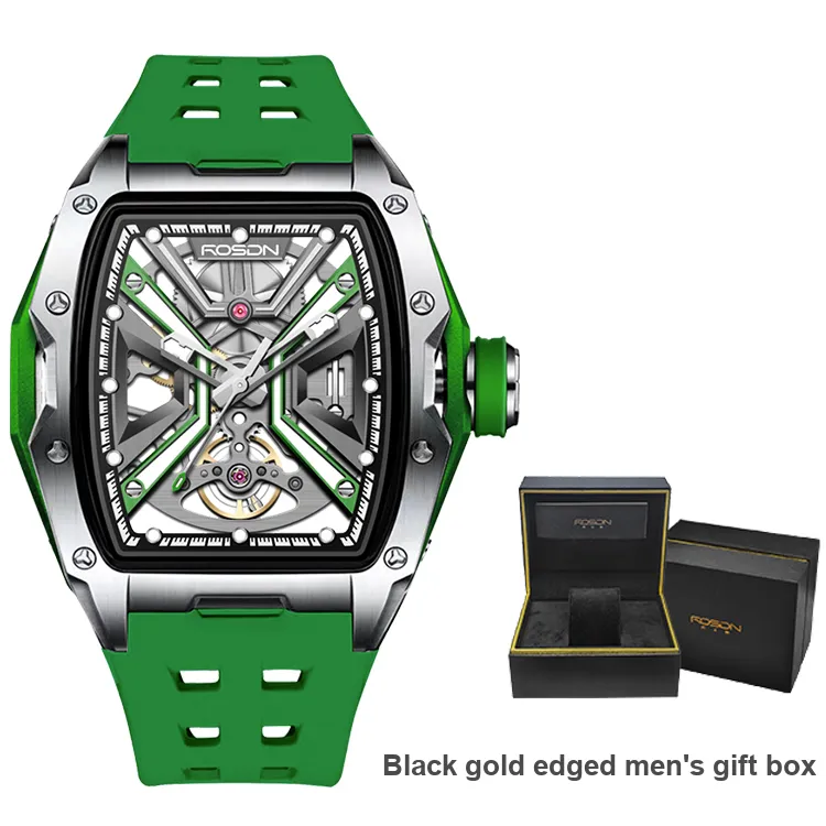 ROSDN Climber's Phantom Collection Automatic Mechanical Movement Watch Men's Watches Black Dial G2710-36