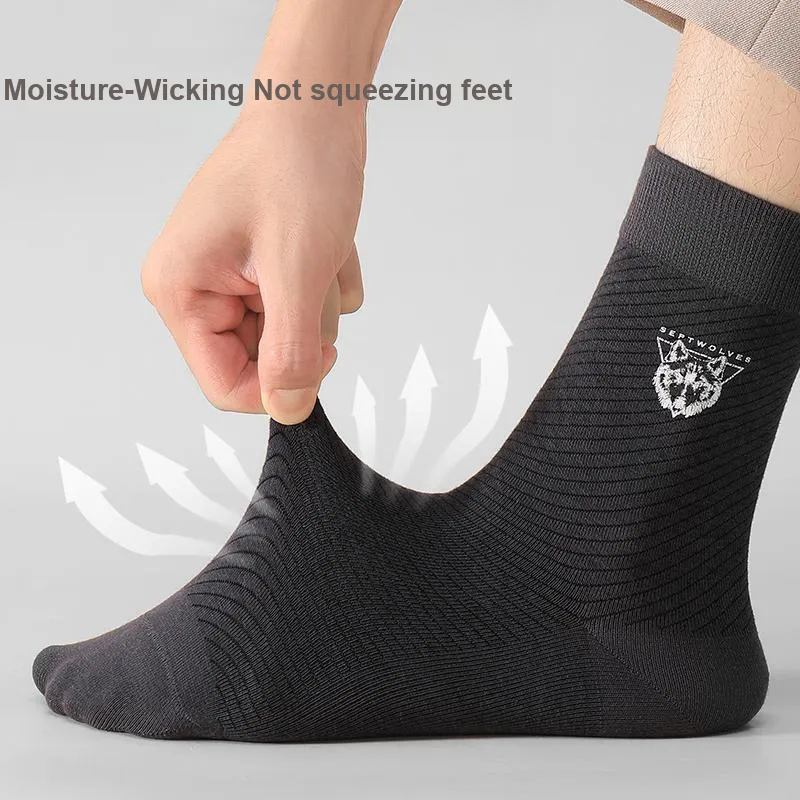 SEPTWOLVES Knee High Socks Men's Box 5 Pack-3