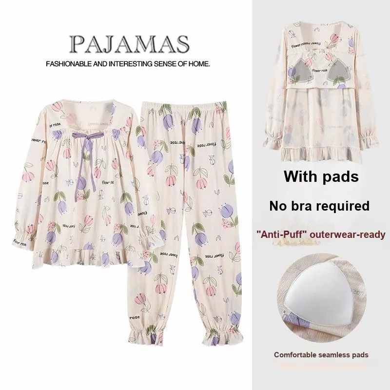 Mulong Family Pajama Set Women's Apricot-1