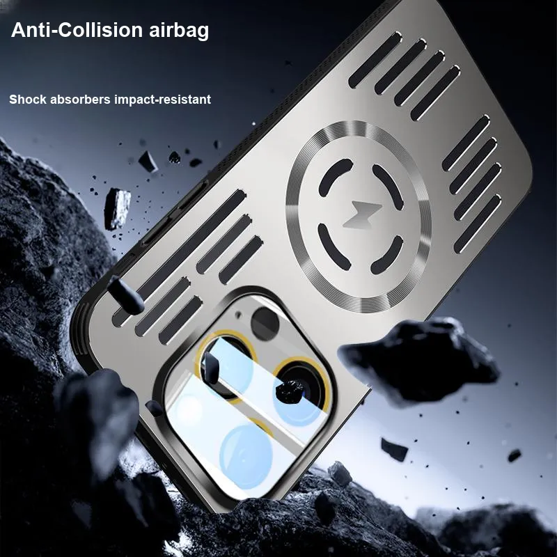 Yoobao Metal Impact Resistant Magnetic Phone Cases Compatibility IPhone 14 Pro/Apple 14 Pro Max/14 Plus Business Formal-4
