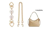 Coach Straight Gold Cherry Blossom 16cm+Decorative Chain Puppy Buckle 45cm