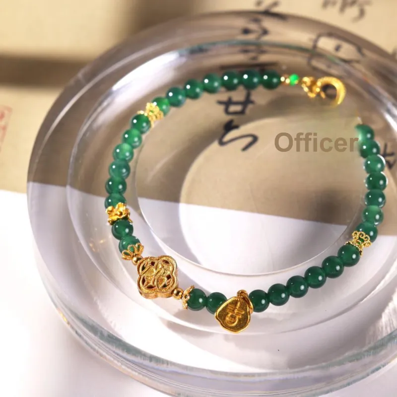 Clear Snow Ice Glutinous Bracelets Unisex-4