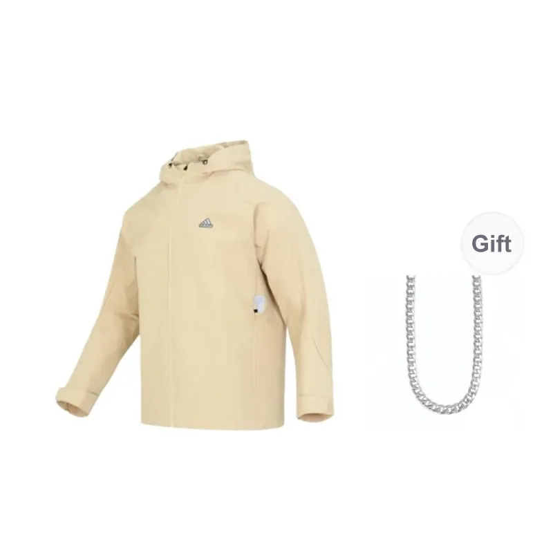 Adidas Jackets Coats Unisex Khaki With Necklace-0