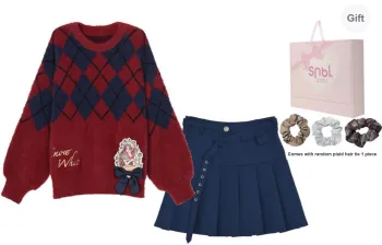 SNBL Two Piece Skirt Sets Women's Sweater+Skirt