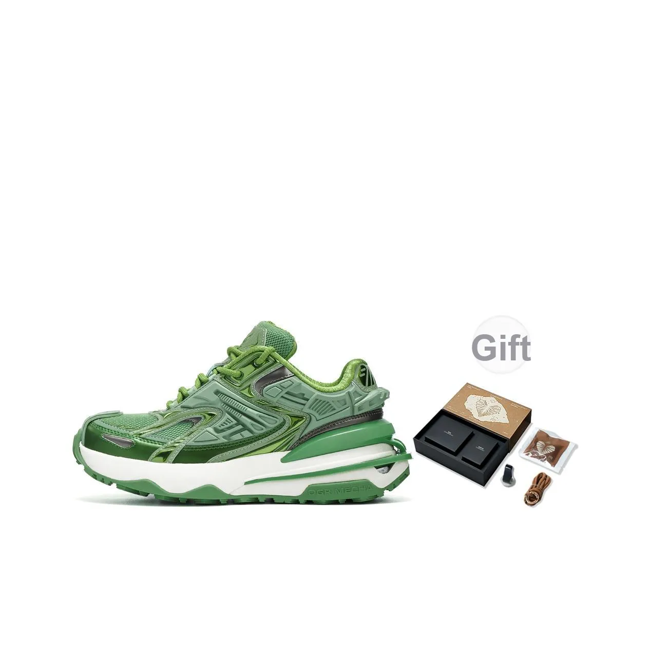 OGR Running Shoes Unisex Low Top Green