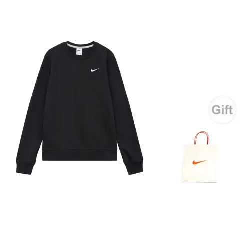 Nike Sweatshirts Men Black Sweatshirts+Gift Bag