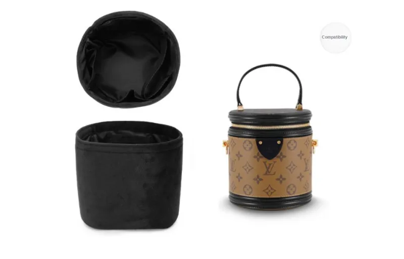 Lan Bao Fan DuPont Paper, Original Velvet Texture Bag Accessory Bag Insert Women's Black-0