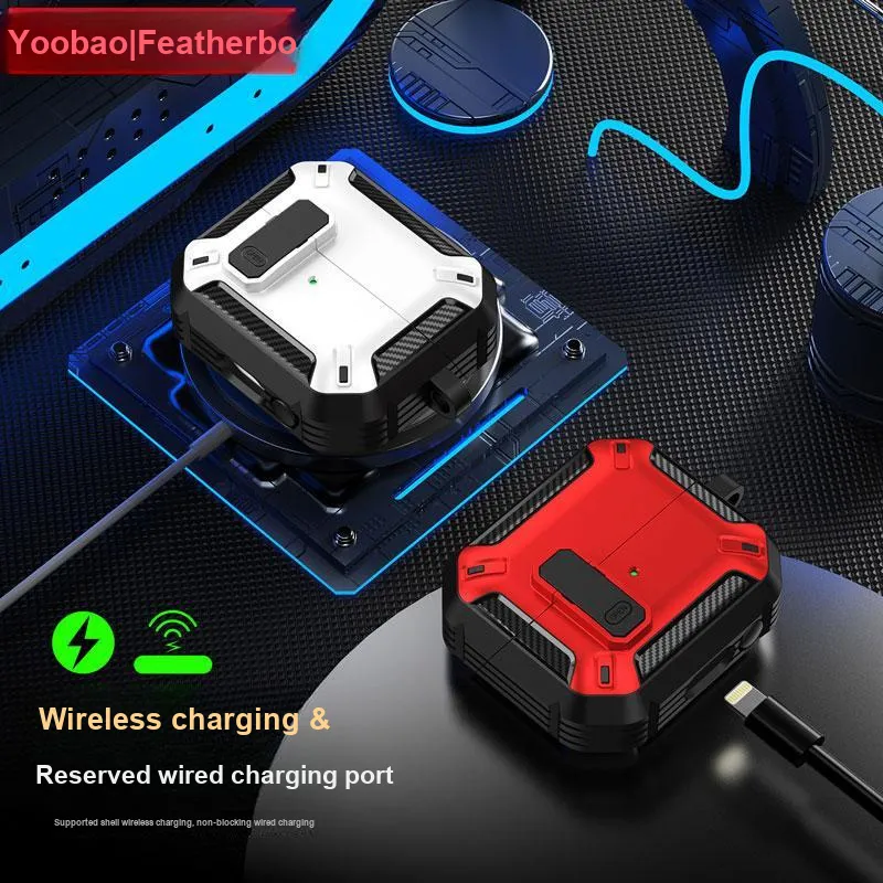 Yoobao Compatibility With Samsung Galaxy Buds3/3 Pro Lock Design, Impact Resistant, With Hooks Headphone Cases-4