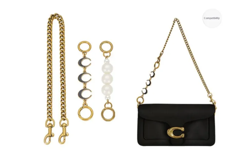 GUYI Alloy Bag Strap Unisex Antique Gold-0