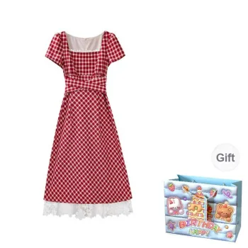 TWOPLUMGIRLS Short Sleeved Dress Women's Red