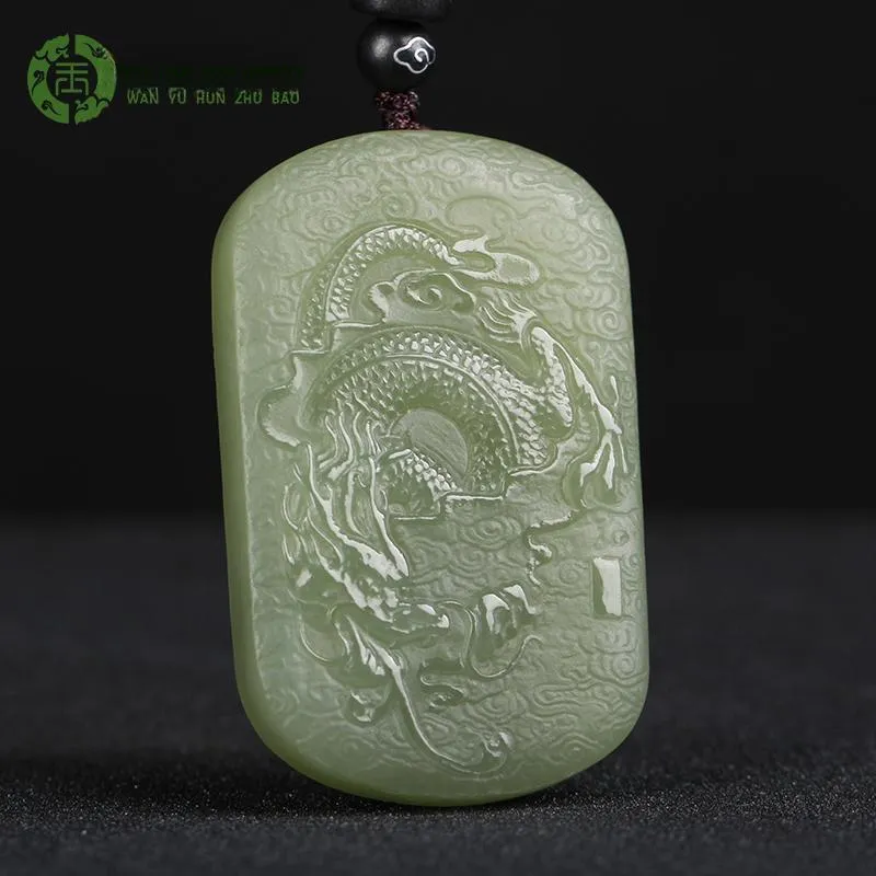 WANYUHUN Hetian Jade Pendants White Jade/Pale Greenish White Jade Unisex-8