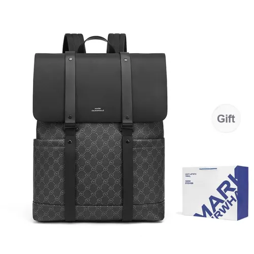 FAIRWHALE Synthetic Leather Laptop Bag Backpack Regular Men's Black