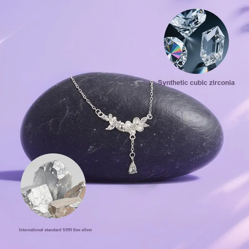 YINCHIE S999 Fine Silver Necklaces Women's-9