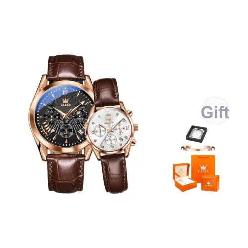 OLEVS Minimalist Series Кварцевый механизм ПУ (полиуретан) Ремешок Часы Унисекс Черный циферблат