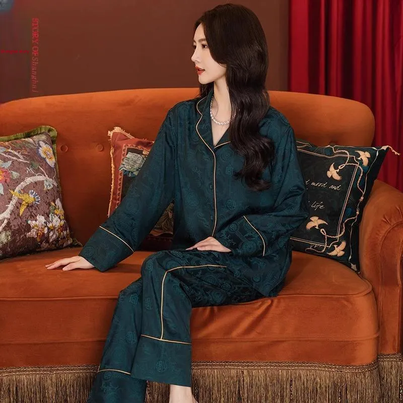 Shanghai Story Pajama Set Women's Gift Box Set Blue-2